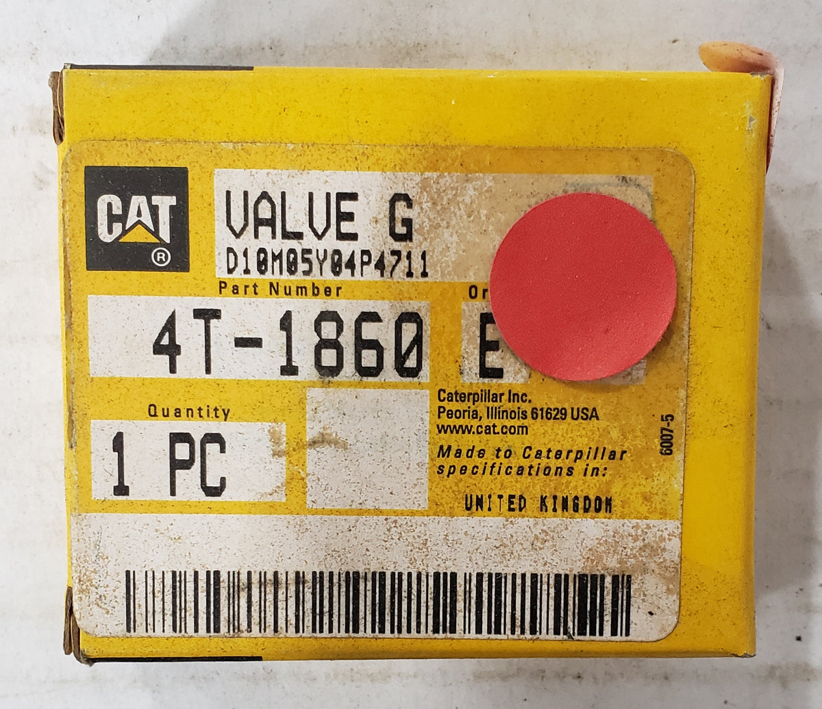 4T1860 VALVE NEW SURPLUS — Equipment Parts
