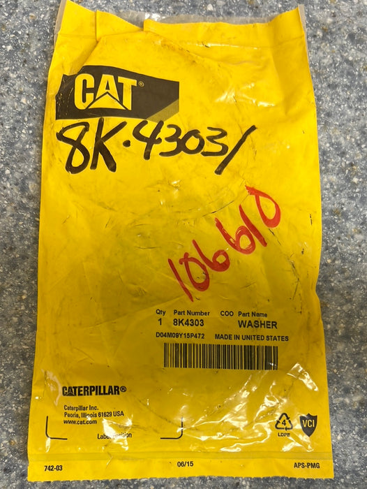 8K4303 FLAT WASHER CAT NEW SURPLUS